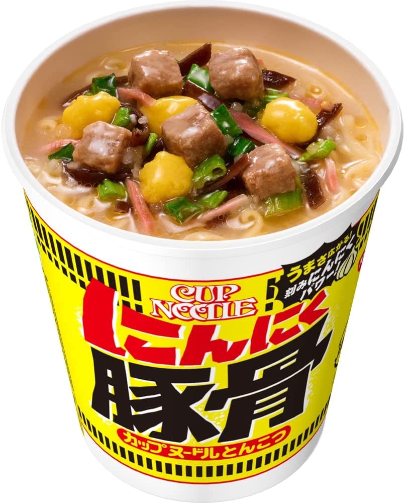 Nissin Garlic Tonkotsu Cup Noodles 日清 カップヌードル にんにく豚骨, 20 cups/servings