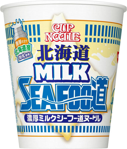 Nissin Cup Noodles Hokkaido Rich Milk Seafood Case カップヌードル 北海道濃厚ミルクシーフー道ヌードル, 20 cups/servings