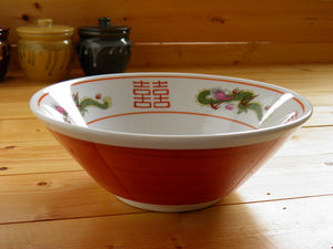 Three Red Dragon Ramen Bowl Set - 4 bowls