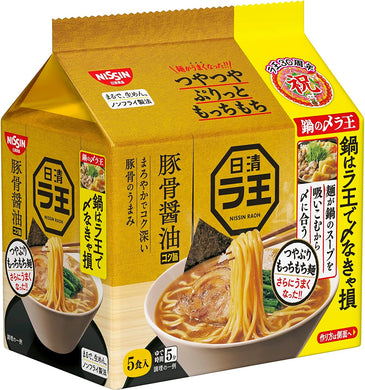 Nissin RAOH Tonkotsu Shoyu 日清ラ王 豚骨醤油, 6 packs, 30 servings