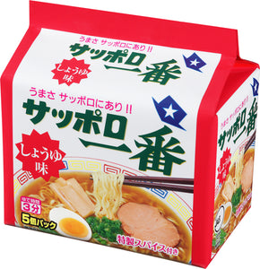 Sapporo Ichiban Shoyu Ramen, サッポロ一番 しょうゆ味, 6 packs, 30 servings